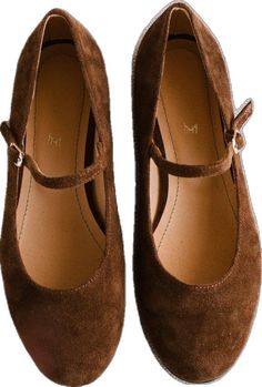 Brown Flat Heel Mary Janes, Brown Low Heel Mary Janes For Spring, Spring Brown Mary Janes With Low Heel, Elegant Brown Mary Janes For Spring, Chic Brown Almond Toe Ballet Flats, Chic Brown Round Toe Ballet Flats, Brown Pointed Toe Ballet Flats For Fall, Chic Brown Ballet Flats With Round Toe, Brown Pointed Toe Mary Janes For Fall