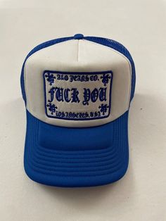 New Vintage, Trucker Hat, Accessories Hats, Shoe Accessories, Typography, Mens Accessories, Hats, Best Deals, Blue