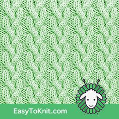 a green knitted blanket with a sheep on it's head and the words easy knitting