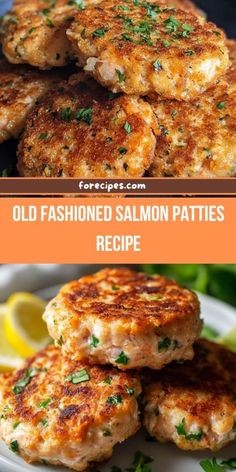 old fashioned salmon patties recipe on a plate