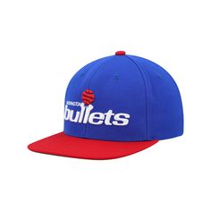 Prove that a vintage look never goes out of style with this Hardwood Classics 2.0 Washington Bullets hat from Mitchell & Ness. Its two-tone design features a throwback Washington Bullets logo for the perfect cap off to any outfit. Showcase a lifetime of fandom and beyond by adding this snapback to your rotation.Prove that a vintage look never goes out of style with this Hardwood Classics 2.0 Washington Bullets hat from Mitchell & Ness. Its two-tone design features a throwback Washington Bullets Throwback Blue Baseball Season Hats, Retro Blue Baseball Hat, Blue Retro Sports Hat, Blue Throwback Snapback Baseball Cap, Throwback Blue Hat With Curved Brim, Blue Throwback Hat With Curved Brim, Blue Throwback Snapback Hat For Sports, Throwback Blue Hats For Sports Events, Retro Blue Hat For Sports Events