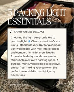 the 5 packing light essentials