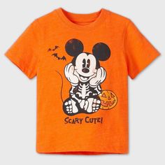 New With Tags Disney Mickey Mouse Halloween Short Sleeve Graphic T-Shirt. Glow In The Dark. Scary Cute. Orange Size: 4t Cotton Mickey Mouse T-shirt For Fall, Cute Mickey Mouse Tops For Fall, Disney Halloween Short Sleeve Tops, Halloween Mickey Mouse Crew Neck Top, Mickey Mouse Tops For Disney Halloween Events, Halloween Mickey Mouse Short Sleeve T-shirt, Mickey Mouse T-shirt For Disney Fan Events In Fall, Halloween Mickey Mouse T-shirt For Disney Fans, Boy Halloween Shirts