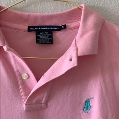 Never Worn Light Pink And Blue Great Quality Trendy Collard Shirt, Sport Women, Ralph Lauren Sport, Color Analysis, Ralph Lauren Tops, Shirt Color, Sports Women, Pink Blue, Light Pink