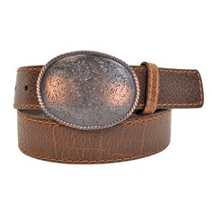 Glazed genuine bison leather featuring a medium pull-up with rich undertones, hand painted flat edge, tonal accent stitching, lined with full grain leather, antique copper finish buckle and snap closure. Women's belt American bison leather Made in the U.S.A. - See the factory 40 mm belt width (1.57 in) 5 belt holes - 1 inch apart each