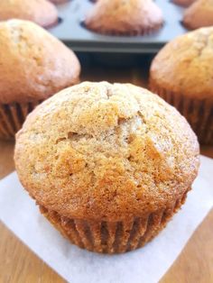 some muffins sitting on top of a table