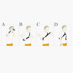 the instructions for how to tie a necktie in three different positions, including one man with