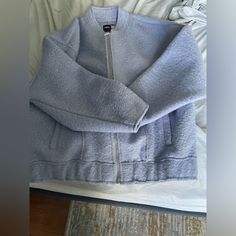 Zara Baby Blue Jacket Blue Outerwear For Spring Loungewear, Light Blue Cozy Outerwear For Fall, Cozy Blue Outerwear For Spring, Cozy Blue Outerwear For Loungewear, Cozy Blue Spring Outerwear, Zara Blue Winter Outerwear, Zara Light Blue Long Sleeve Outerwear, Zara Baby, Zara Jackets