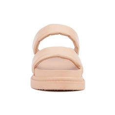 Experience comfort and style with our versatile PTO platform sandal, featuring a padded double strap design that makes every step a delight. Perfect for any summer occasion, this sandal seamlessly transitions from beach outings to boardwalk strolls. The chic square toe silhouette adds a modern touch, while the easy slip on style ensures effortless wear. Whether you're enjoying a day in the sun or heading out for a casual evening, this sandal is your go to choice for laid back elegance and all da Comfortable Open Toe Platform Slides, Comfortable Open Toe Platform Sandals, Spring Double Strap Cushioned Wedge Sandals, Spring Double Strap Wedge Sandals With Cushioned Footbed, Comfortable Open Toe Sandals With Padded Heel, Summer Sport Sandals With Removable Insole, Summer Double Strap Platform Footbed Sandals, Synthetic Double Strap Wedge Sandals, Synthetic Platform Slide Sport Sandals