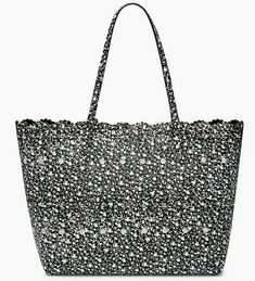 100% AUTHENTIC REBECCA MINKOFF BRAND. NEW WITH TAG. REBECCA MINKOFF LEATHER STRUCTURED STUD & PERFORATED DETAILS TOTE BAG BLACK MULTI A total statement tote, this Rebecca Minkoff bag not only has an intricate floral pattern but also has silver-tone stud details and laser-cut floral designs. Plus, it comes with a removable zipper pouch that can double as a clutch! A pretty addition to your collection, the Rebecca Minkoff Structured Tote, too cute to pass up. Made of leather with scalloped, stud a Designer Spring Shopping Shoulder Bag, Designer Bags For Spring Errands, Designer Bags For Everyday Use In Spring, Designer Spring Shopping Bag, Designer Spring Tote Bag, Designer Black Bags For Spring, Spring Rectangular Reversible Bag, Spring Reversible Rectangular Bag, Designer Leather Bags For Spring