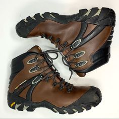 Merrell Switchback Hiker. Brown Waterproof Leather. High Top For Stable Ankle Support. Hiking Camping Outdoors Shoe. Lace Up. Vibram Rubber Soles. 7 Eyelets. Great Preowned Condition. Only Worn A Few Times. Minimal Scuffing (Pictured). Men’s Size 11.5 Inventory # Sh28 Merrell Shoes Mens, Merrell Shoes, Ankle Support, Timberland Boots, Hiking Boots, Leather Boots, High Tops, Black And Brown, Shoes Mens