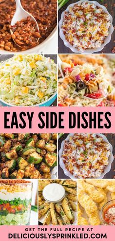 Want more delicious side dishes for dinner? This roundup of easy side dish recipes has got you covered! There are lots of potato and veggie sides here for any main course. You'll also find side dishes for BBQs! Side Dishes Chicken, Side Dishes For Pork Steak, Sides For Pork Loin Dishes, Side Dishes For Cheeseburgers, Hamburger Steak Sides Dishes, Side Dishes That Go With Pizza, Sides For Hamburger Steak, Side Dish For Meatloaf, Sides To Have With Steak