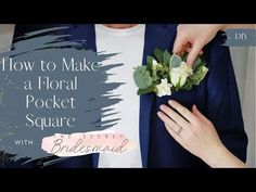 two people holding flowers in their hands with the words how to make a floral pocket square