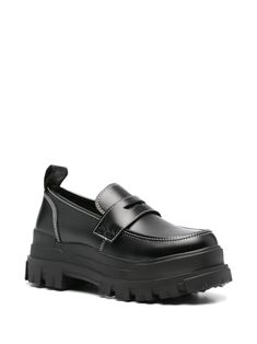 Black Leather Loafers For Streetwear, Black Loafers With Rubber Sole For Streetwear, Black Leather Platform Loafers For Streetwear, Black Platform Loafers With Stitched Sole, Black Leather Platform Loafers With Lug Sole, Black Platform Loafers With Contrast Sole And Round Toe, Classic Black Platform Loafers With Contrast Sole, Chanel 2, Iconic Bags