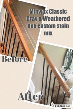 the stairs before and after being cleaned