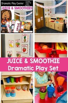 the juice and smoothie dramatic play set is great for toddlers to learn how to use