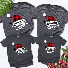 Cousin Crew Christmas Shirt, Matching Cousin Christmas Tshirt, Cousin Shirts, Christmas Party tee, Cousin Crew Shirt, Christmas Cousin shirt Hello! Thank you for supporting small businesses. My main priority here is the satisfaction of my customers. My t-shirts are Bella+Canvas brand. If Bella+Canvas is out of stock, I will send it from a brand of the same size and quality. If you want to buy this design in different product. I have a stock of SWEATSHIRT, HOODIE and LONG SLEVEE TEE. You can clic Family Matching Holiday T-shirt With Letter Print, Family Matching Holiday Tops With Letter Print, Family Matching Letter Print Holiday Tops, Family Matching Holiday Shirt With Crew Neck, Family Matching Holiday Crew Neck Tops, Family Matching Graphic Print Tops For Winter, Festive Crew Neck T-shirt With Letter Print, New Year Holiday Crew Neck T-shirt, Festive Letter Print Crew Neck T-shirt