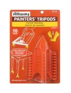 a package of painters's tripods for painting and decorating with orange packaging