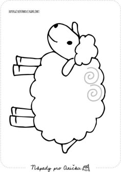 a black and white drawing of a sheep