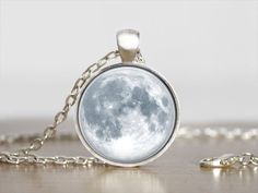 Full Moon Necklace  Pendant Size: 30mm tall X 25mm (25mm=1inch) Image Size Approx.: 25mm (25mm=1inch) Chain Length:  Choose your own length These are MADE TO ORDER, handmade pieces, so each will vary slightly as they are one of a kind! Due to the nature of handmade items, tiny, nearly unnoticeable imperfections may exist in each piece that do not detract from their quality or appearance.  These are handmade, made-to-order items -- they are made just for you when you order your piece!  Please all White Moon Shaped Necklace For Gift, Moon Shaped White Necklace For Gift, White Moon-shaped Necklace For Gift, White Round Pendant Necklace With Moon Phase, Silver Personalized Moon Necklaces, Personalized Moon Shaped Silver Necklaces, White Moon Phase Necklace, Personalized Silver Moon Jewelry, Personalized Silver Moon-shaped Jewelry