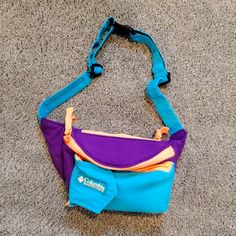 Nwot Columbia Belt Bag. Two Zipper Pockets And A Velcro Phone Pocket. Functional Purple Crossbody Bag, Casual Purple Shoulder Bag For School, Functional Purple Shoulder Bag, Functional Purple Bag With Adjustable Strap, Functional Purple Travel Shoulder Bag, Functional Purple Shoulder Bag With Zipper Closure, Functional Purple Shoulder Bag For Travel, Purple Pouch Shoulder Bag With Zipper Closure, Purple Zipper Closure Pouch Shoulder Bag