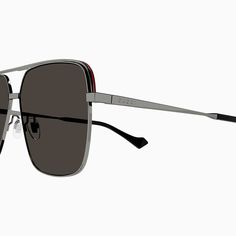 Shop Gucci Men's Ruthenium Grey Specialized Fit Navigator Sunglasses at Tops and Bottoms USA. Enjoy free shipping on All over the USA. Style: GG1099SA-001, Color: Ruthenium Grey Modern Gucci Glass Sunglasses, Gucci Square Frame Metal Sunglasses, Modern Metal Frame Sunglasses For Formal Occasions, Modern Gray Sunglasses For Formal Occasion, Shop Gucci, Gucci Collection, Tops And Bottoms, Grey Metal, Grey Frame