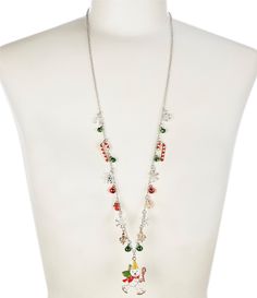 From Merry & Bright&#x2C; this necklace features:Long strand necklaceSilver tone platingLobster claw clasp closureApprox. 32" lengthImported. Christmas Charms, Accessories Jewelry Necklace, Dillard's, Strand Necklace, Merry And Bright, Long Necklace, Silver Necklaces, Silver Tone, Jewelry Accessories