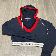 Never Worn But Does Not Have Tags. I Just Have Never Worn It And Am Trying To Do A Closet Clean Out. Super Cute!!! Sporty Tommy Hilfiger Top With Drawstring Hood, Casual Tommy Hilfiger Tops With Drawstring Hood, Tommy Hilfiger Casual Tops With Drawstring Hood, Tommy Hilfiger Long Sleeve Hooded Top, Casual Hooded Top By Tommy Hilfiger, Tommy Hilfiger Hooded Tops For Winter, Winter Hooded Tops By Tommy Hilfiger, Tommy Hilfiger Sporty Top With Ribbed Cuffs, Sporty Long Sleeve Tommy Hilfiger Top