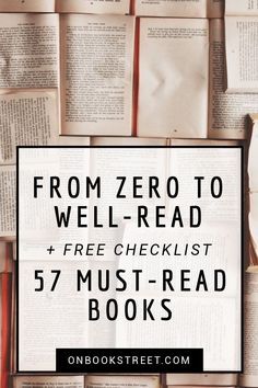 books with the title from zero to well - read and free checklist 37 must - read books