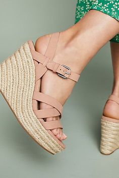 Splendid Billie Espadrille Wedge Sandals Ladies Wedge Sandals, High Hill Shoes, Leopard Print Sandals, Wedge Heel Boots, Shoes Heels Wedges, Strappy Sandals Heels, Espadrille Wedge, Sandal Fashion, Wedge Espadrille