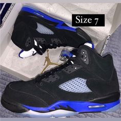 Brand New Size 5 Jordans, Shoes Jordan 5, Air Jordan 5 Racer Blue, Jordan 5 Aesthetic, Jordan 5 Racer Blue Outfit, Racer Blue 5s, Jordans 5, Jordan 5 Outfit, Jordan 5s