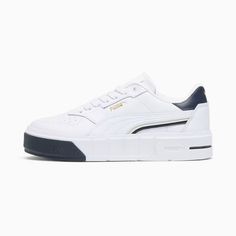 Cali Court Classics Women's Sneakers, PUMA White-PUMA Gold-Cool Dark Gray, extralarge Puma Cali, White Puma, Puma White, Sneakers Puma, Sports Fashion, Leather Products, Women's Sneakers, Leather Working, Cali