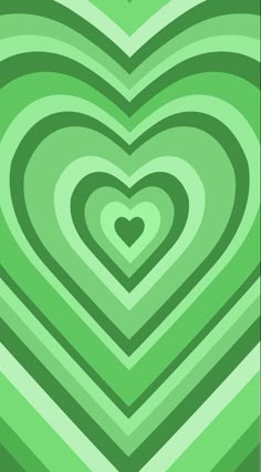 a green heart shaped background with lots of smaller hearts