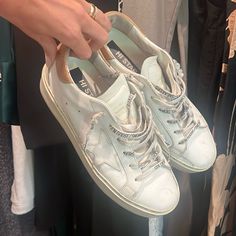 Worn But Good Condition. Shoes Golden Goose, Goose Shoes, Golden Goose Shoes, Golden Goose, Womens Shoes Sneakers, Shoes Sneakers, Color White, Women Shoes, Stars