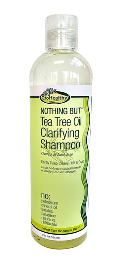 PRICES MAY VARY. GENTLY DEEP CLEANS - Nothing But Sulfate-Free Clarifying Tea Tree Shampoo gently deep cleans hair and scalp removing deep-seated contaminants, excess oils, build-up, and residue from hair and hair follicles. HONEST INGREDIENTS - Our sulfate free Tea Tree Shampoo is also free of petrolatum, mineral oil, parabens, colorants, and phthalates - just honest care for natural hair. NON-IRRITATING - This hair and scalp deep cleansing shampoo is recommended for all hair types, including o Tea Tree Oil Shampoo, Healthy Shiny Hair, Tea Tree Shampoo, Hair African, Biracial Hair, Cleansing Conditioner, Cleansing Shampoo, Scalp Shampoo, Clarifying Shampoo