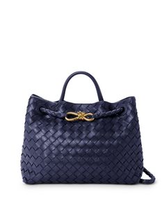 Bottega Veneta Andiamo Intrecciato Woven Leather Small Shoulder Bag Bottega Veneta Andiamo, Woven Leather Bag, Suede Tops, Bottega Veneta Shoulder Bag, Woven Design, Small Shoulder Bag, Clothing Ideas, Leather Top, Chain Strap