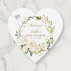 Watercolor Delicate White Floral Bloom Baby Shower Favor Tags Editable Template Heart Favors, White Flower Bouquet, Floral Wedding Favors, Thank You Flowers, Elegant Baby Shower, Narnia Books, Spring Baby Shower, Baby Shower Templates