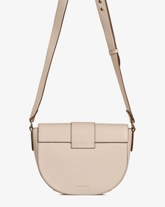 Strathberry - Crescent Satchel - Beige Timeless Everyday Saddle Bag With Detachable Handle, Chic Beige Saddle Bag For Travel, Chic Beige Saddle Bag, Modern Travel Saddle Bag With Detachable Handle, Modern Beige Saddle Bag With Adjustable Strap, Timeless Saddle Shoulder Bag With Detachable Handle, Modern Beige Saddle Bag For Travel, Elegant Beige Saddle Bag With Adjustable Strap, Timeless Saddle Bag With Top Handle And Adjustable Strap