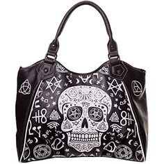 Skull Ideas, Satanic Clothing, Skull Accessories, Metal Skull, Retro Bags, Black Skull