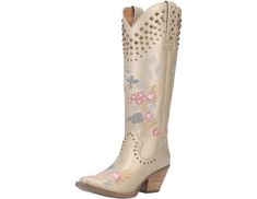 PRICES MAY VARY. Leather foot and leather shaft Dingo Boots, Floral Boots, Kids Luggage, Luxury Store, Gold Studs, Floral Embroidery, Fashion Boots, Shoes Jewelry, Womens Boots