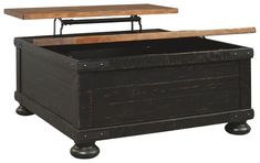 an old chest with a wooden top and metal handles on wheels is shown in front of a white background