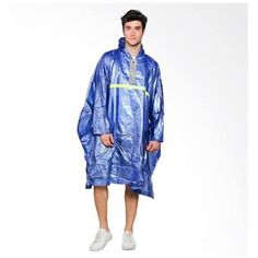 IMPORTANT: PLEASE READ BELOW BEFORE ORDERING Size Details: Size : - Width: 105 cm - Length: 105 cm - Arm length: 35 cm - Hand opening: 14 cm - Hat width: 29 cm Raincoat sleeve poncho with attached hood, neck strap and elastic band on cuffs. This raincoat poncho now comes in many colors, made of high quality vinyl suitable for outdoor activities, parks, concerts, hiking, camping, traveling, fishing, sporting events. You feel comfortable wearing it in rainy weather, save you from the rain, and kee Blue Winter Raincoat For Outdoor Activities, Blue Hooded Winter Raincoat, Blue Hooded Outerwear For Rainy Season, Winter Blue Outdoor Raincoat, Winter Blue Raincoat With Pockets, Blue Weatherproof Raincoat For Winter, Blue Weatherproof Raincoat For Rainy Season, Blue Waterproof Outerwear For Rainy Season, Blue Weatherproof Windbreaker For Rainy Season