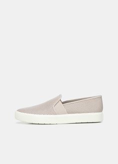 The signature Blair sneakers are made from perforated Italian leather. Elasticated sides ensure they slip on with ease. Comfortable Leather Slip-on Sneakers With Perforated Toe, Modern Slip-on Sneakers With Perforations, Perforated Low-top Slip-ons, Spring Low-top Slip-ons With Perforations, Leather Low-top Slip-ons With Perforated Toe Box, Leather Slip-on Sneakers With Perforations, Low-top Synthetic Slip-ons With Perforations, Leather Low-top Slip-on Sneakers With Perforations, Synthetic Slip-ons With Perforations