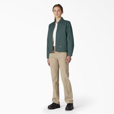 Women’s Insulated Eisenhower Jacket, Lincoln Green Classic Relaxed Fit Outerwear, Eisenhower Jacket, Green Dickies, Fashion Minimal, Jacket Outfit Women, Holiday Wishlist, Dickies Women, Icon Collection, Jacket For Women