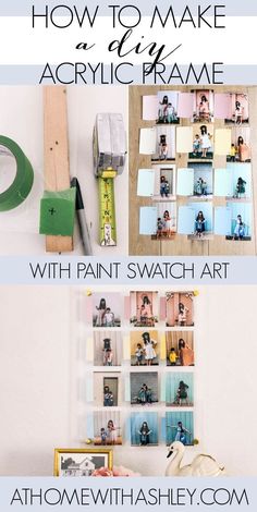 how to make a diy acrylic frame with paint swatch art