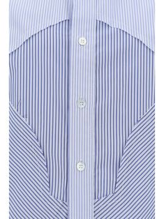 100% cotton Relaxed Fit Pinstripe Cotton Tops, Pinstripe Cotton Tops With Relaxed Fit, Classic Pinstripe Cotton Top, Blue Cotton Short Sleeve Dress Shirt, Blue Cotton Dress Shirt With Relaxed Fit, Pinstripe Cotton Shirt For Work, Pinstripe Cotton Collared Shirt, Blue Cotton Tops With Spread Collar, Blue Cotton Top With Spread Collar