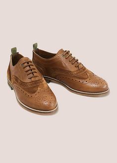 Leather brogues with comfy, cushioned insoles. Step up your footwear game. Brand: White Stuff Upper: Leather/Suede Lining: Leather/Textile Sole: Other Available in: Tan Leather Brogues, Brogue Shoes, White Stuff, Leather Lace, Leather And Lace, Lace Up, Women Shoes, Lace, Leather