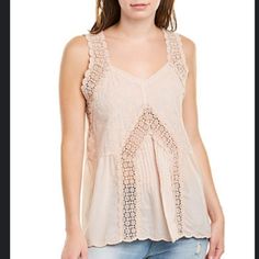 Brand New With Tags Johnny Was Light Pink Embroidered Tank Top. Style Is "Harper". Flowy Light Spring Boho Style. Size Medium. Measurements Approx Laying Flat Bust: 21in Waist: 23.5in Fitted Feminine Embroidered Top, Pink Feminine Lace Top, Feminine Pink Lace Top, Feminine Embroidered Beige Tops, Casual Pink V-neck Embroidered Top, Pink V-neck Embroidered Top With Floral Embroidery, Casual Pink Lace Tops, Feminine Pink Embroidered Summer Top, Feminine Pink Embroidered Top For Summer