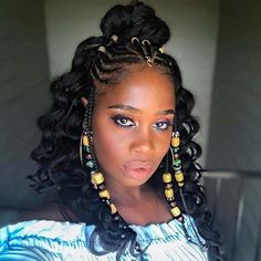 Hair Do For Medium Hair, Extensions Braids, Formal Hairstyles Updo, Braids Extensions, New Natural Hairstyles, 1920s Hair, Long Box Braids, Afrikaanse Mode, Braided Ponytail Hairstyles