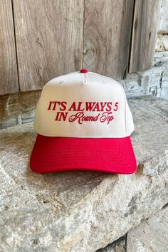 IT'S ALWAYS 5 TRUCKER - RED - THE MNRCH Hair Necklace, Ring Bag, Show Off, Trucker Cap, Sales Gifts, Sneaker Boots, Get Ready, Trucker Hat, Bootie Boots